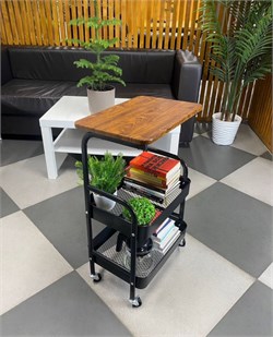 Этажерка на колесиках с столиком стильная 2980 - фото 13839