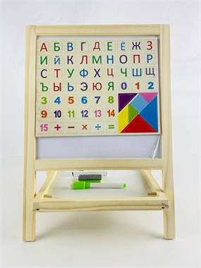 Развивающая магнитная доска для детей | Азбука, цифры, танграм 3084